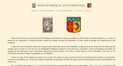 Desktop Screenshot of bibliotheque-dauphinoise.com